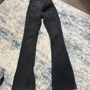 Express Fades Black Flare Jeans